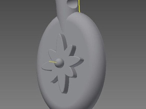 pendentif fleur bijoux 3d print model - Mito3D