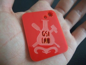gsi-lab token laser operator other fablab jewelry lasercut school 3d print model - Mito3D
