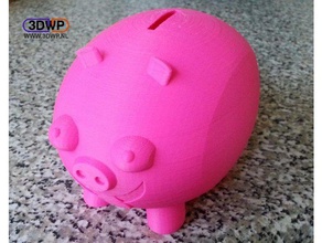 druckbare piggy bank Container Tier Geld Geld-box sparschwein 3d print model - Mito3D
