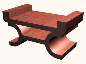 prototype miniature table center modern style wood household supplies chopstick chopsticks coffee rest 3d print model - Mito3D