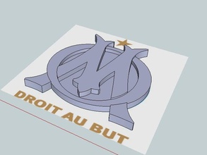 olympique marsiglia logo v2 i segni loghi piedi calcio ligue 1 om 3d print model - Mito3D