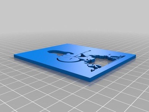 diabo menina estêncil de camada 3 a arte as ferramentas personalizado 3d print model - Mito3D