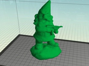 angry armed gnome scan test scans replicas garden gun statue tommy 3d print model - Mito3D