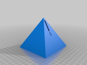pyramid piggy bank usd-gbp-eur containers birthday christmas coinbank coins coin gift gifts money piggybank banks present 3d print model - Mito3D