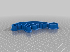 manatee cookie cutter kitchen dining customized 3d print model - Mito3D