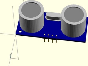 ultrasonic sensor hc-sr04 electronics 3d print model - Mito3D