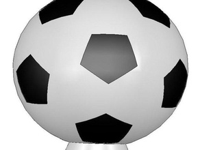 football other 2color 3d black white dualstrusion fussball dual pentagons soccer ball symmetry truncated icosahedron 3d print model - Mito3D