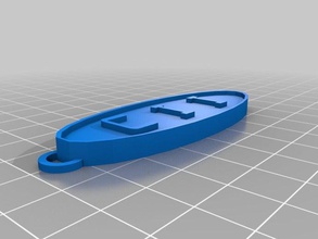my customized oval keychain cii keychains 3d print model - Mito3D