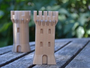 torre de planta cuadrada los edificios estructuras la arquitectura batalla castillo un mazmorra juego goth medieval scout reloj 3d print model - Mito3D