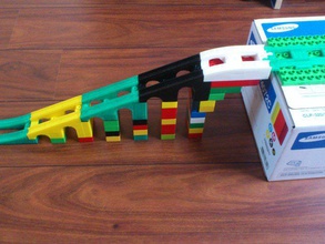 duplo compatible ferrocarril bridgeslope elementos de la construcción los juguetes ladrillos rampa vías del tren 3d print model - Mito3D