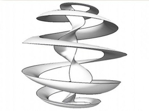 mobius spiral math art deco 3d print model - Mito3D