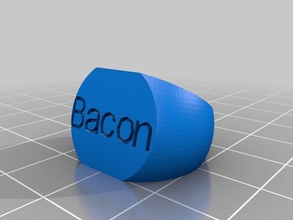 bacon inscrição do anel anéis personalizado 3d print model - Mito3D