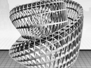 parametric art mobius truss lampshade math 3d print model - Mito3D