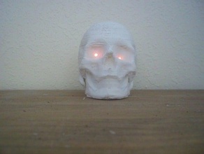 elvis imprimable crâne de ses yeux braise d'autres os led 3d print model - Mito3D