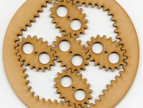 elliptical planetary gears puzzles 3d print model - Mito3D
