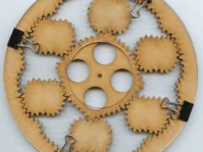 2-4 non-circular planetary gears puzzles 3d print model - Mito3D