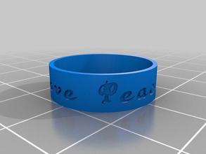 love peace faith ring rings customized 3d print model - Mito3D