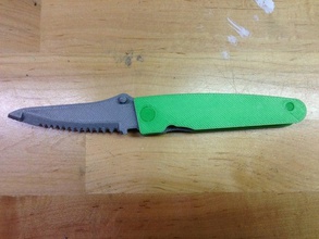 liner lock pocket knife wserrated hand tools knive 3d print model - Mito3D