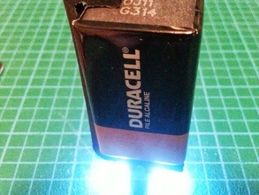 hängende led-Halter 9-volt-Batterie Elektronik 3d print model - Mito3D