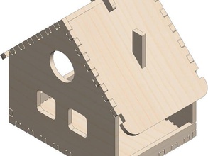 bird feeder house household birdhouse fablab fablab77 plywood 3d print model - Mito3D