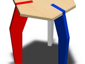 design-Hocker Haushalt Stuhl fablab fablab77 Sperrholz 3d print model - Mito3D