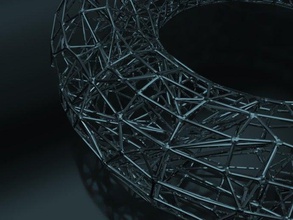 voronoi stings math art 3d print model - Mito3D