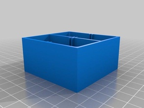 compartimiento de la caja desmontable divisores 4 los contenedores personalizado 3d print model - Mito3D