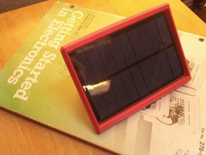 radio shack 6v panneau solaire titulaire de l'électronique le montage panneaux 3d print model - Mito3D