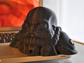 fathead space commander sculptures art bergarator tresdemaker character 3d print model - Mito3D