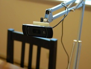 logitech c910 mount camera 3d bracket household sketchup supportless useful webcam 3d print model - Mito3D