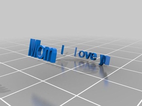 size 8 love mom ring rings customized 3d print model - Mito3D