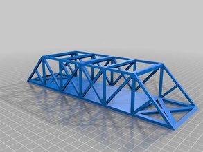 projet de pont sur le en poutre treillis la tige du l'ingénierie milieu d'école 3d print model - Mito3D
