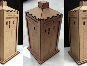 tardis laser cut cardboard version other doctor dr featured lasercut cutter model 3d print model - Mito3D