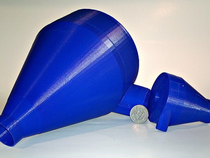 özelleştirilebilir siklon ayırıcı makine araçlar hava filtresi cnc customizer siklonik toz seperatör hydrocyclone vakum vortex 3D print model - Mito3D