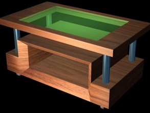 protótipo em miniatura de madeira mesa centro do nicho tampa vidro agregado familiar suprimentos 3d print model - Mito3D