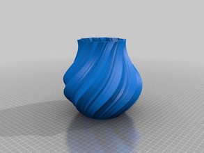 twisted hectagon ampul vazo lamba heykeller 3d print model - Mito3D