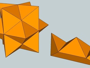 yıldız 6 parça burr bulmaca diyagonal oyuncak 3d print model - Mito3D