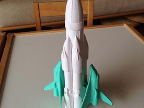 123d shuttle rocket connectors vehicles booster scifi space tank tinkercad 3d print model - Mito3D