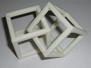 linked cubes Kunst 3d print model - Mito3D