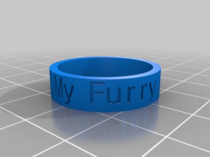 de fourrure les anneaux personnalisé 3D print model - Mito3D