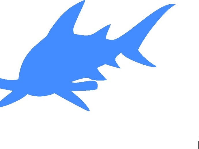 hammerhead shark signs logos 3D print model - Mito3D