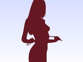shady girl uncensored solo scherzando i segni loghi sensuale frusta 3d print model - Mito3D