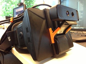 3d kamera mount oculus rift dev kit video oyunlar gözlük hmd algısal hesaplama senz3d softkinetic zaman uçuş birlik sanal gerçeklik 3d print model - Mito3D