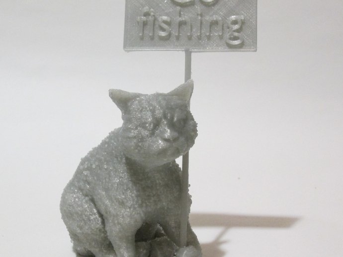 grumpy cat signo de mal humor interactivo arte 3D print model - Mito3D