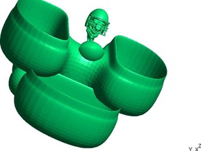 gruselig Fußballer snackbowl hobby 3d print model - Mito3D