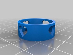 angels heart ring rings customized 3d print model - Mito3D