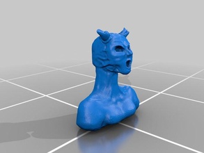démon buste sculptures 3d art blender 26 tête de modèle le monstre outil sculpture 3d print model - Mito3D