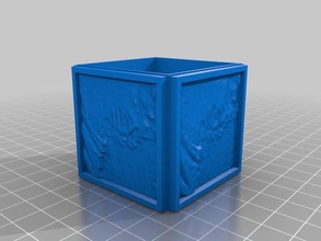 ai bust custom cube lithopanes decor customized 3d print model - Mito3D