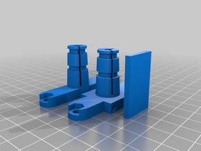 modified rostock bowden clamp 175mm makergear hotends wzipties 3d printer parts 3d print model - Mito3D