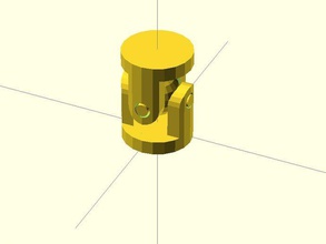 openscad u-joint library parts machine element ujoint universal joint 3d print model - Mito3D
